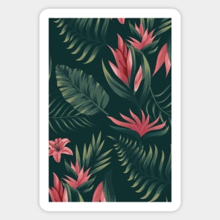 Green Hawaiian Pattern Sticker